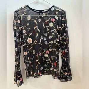 Sheer Floral Top
